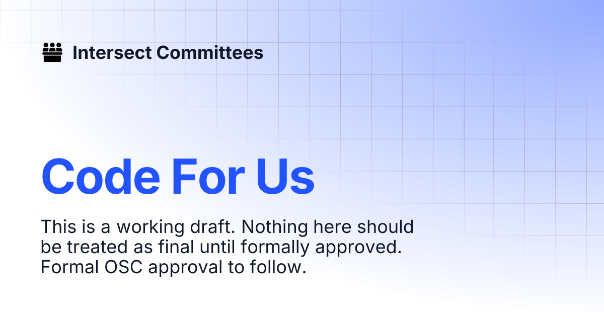 Code For Us | Intersect - Open Source Committee | Intersect Committees