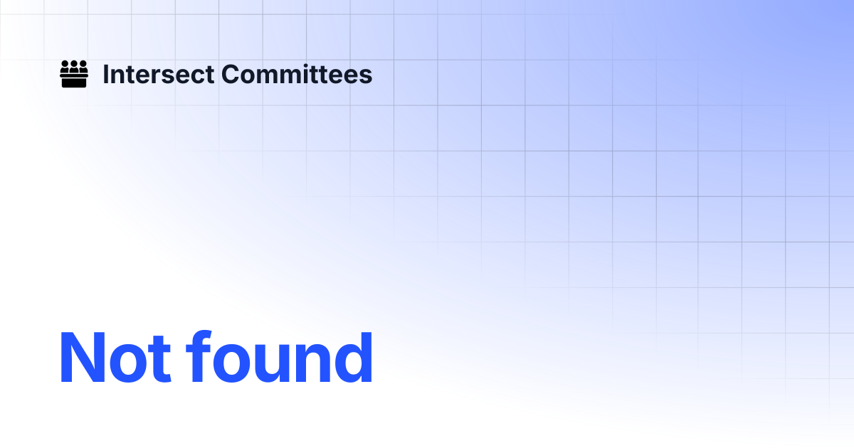 GMC - Enterprise & Governance Adoption Working Group | Intersect Committees